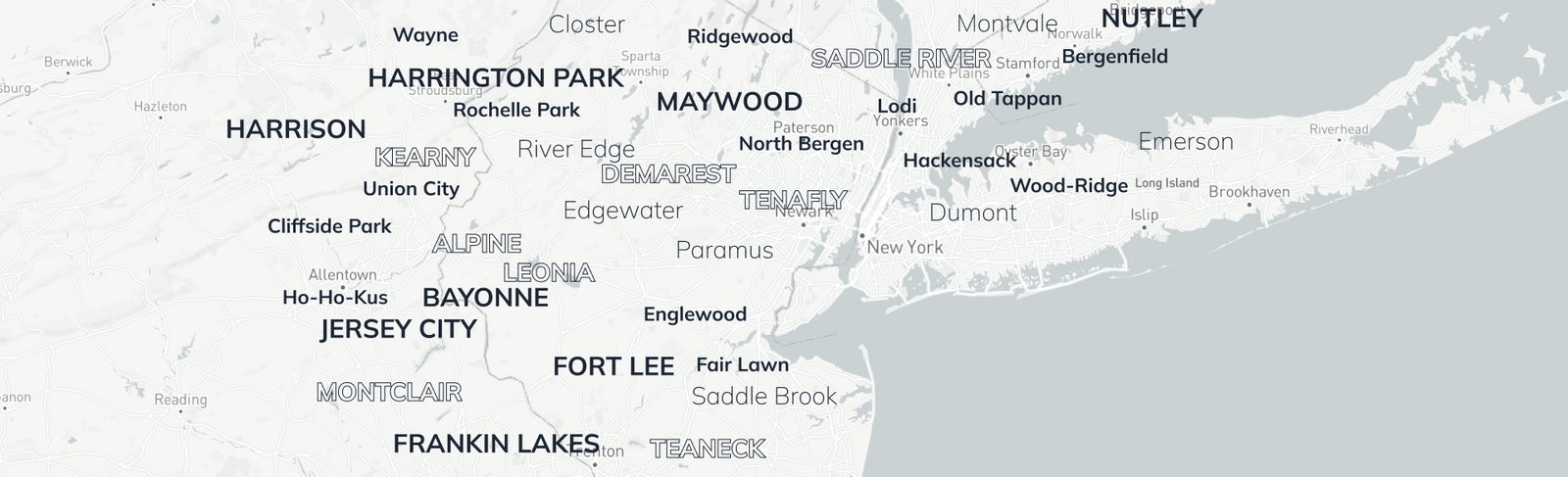 Our service areas map